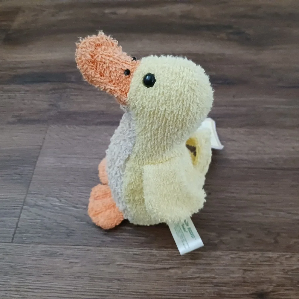 Vintage 1997 Bath & Body Works Scrubby Buddies Beaker Duck Plush Bath Sponge NWT